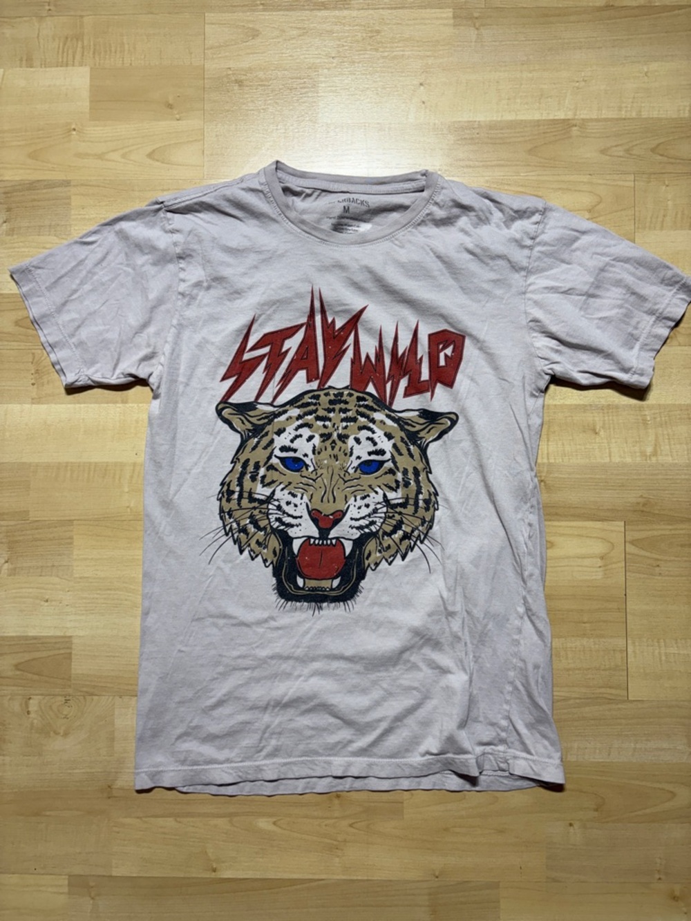 Original Paperbacks White Tee with Multicolor Leopard Head Graphic